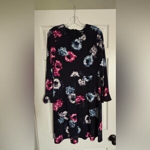 Ellen Tracy Black and White Floral Dress